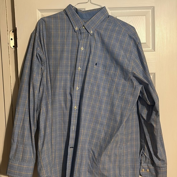 Izod XXL button down dress shirt blue - Picture 1 of 2